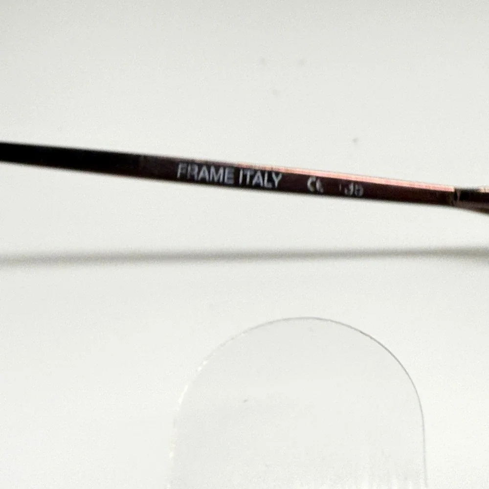 Calvin Klein 252 509 Dark Brown Oval Metal Eyeglass Frames Italy 135mm